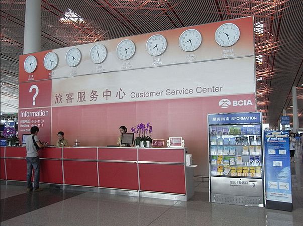 pásmové hodiny na letištích