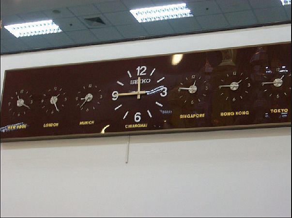 pásmové hodiny na letištích