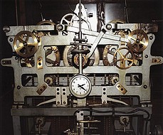 Hodinová stroj Elektročas z r. 1959 . Foto Jan Lintner 2008.